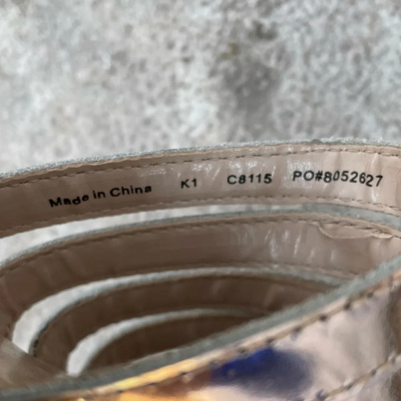 J Crew x Little Mayhem rose gold sandals, size 1 - Picture 6 of 6